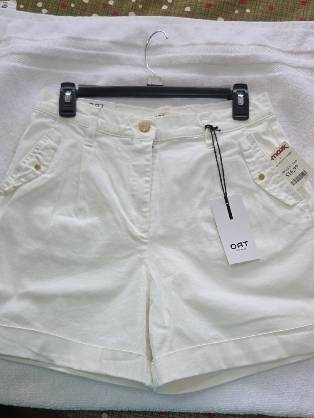 Women's White High-Rise Casual Shorts Sz 10/30